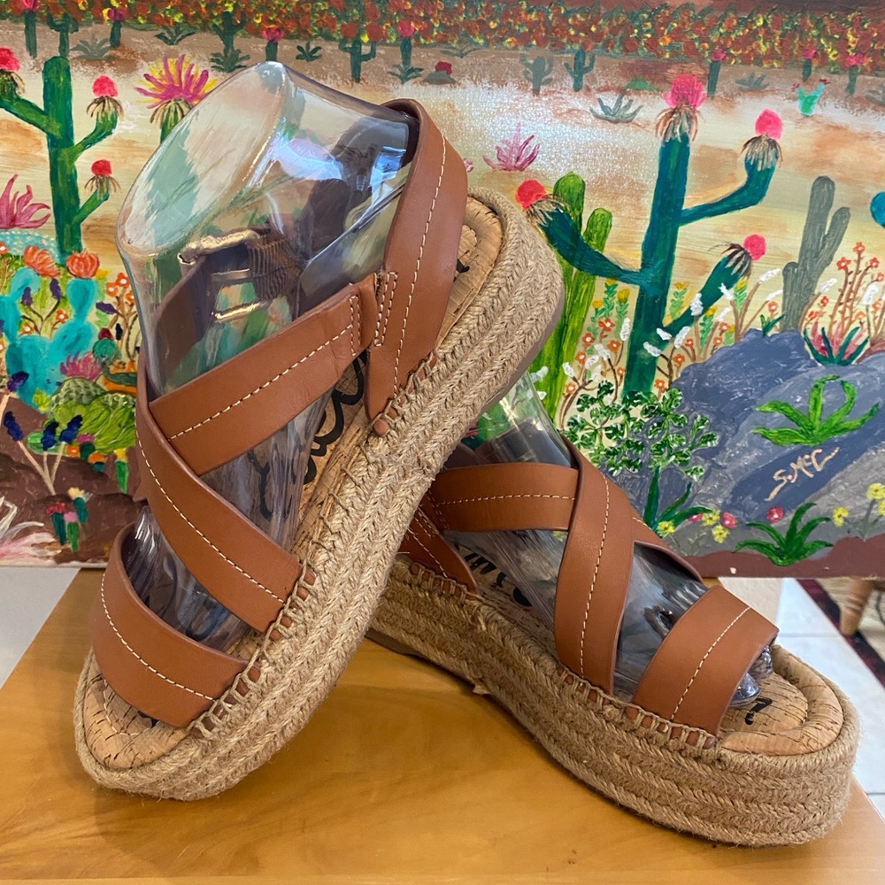 Sam Edelman Tan Espadrille Sandals